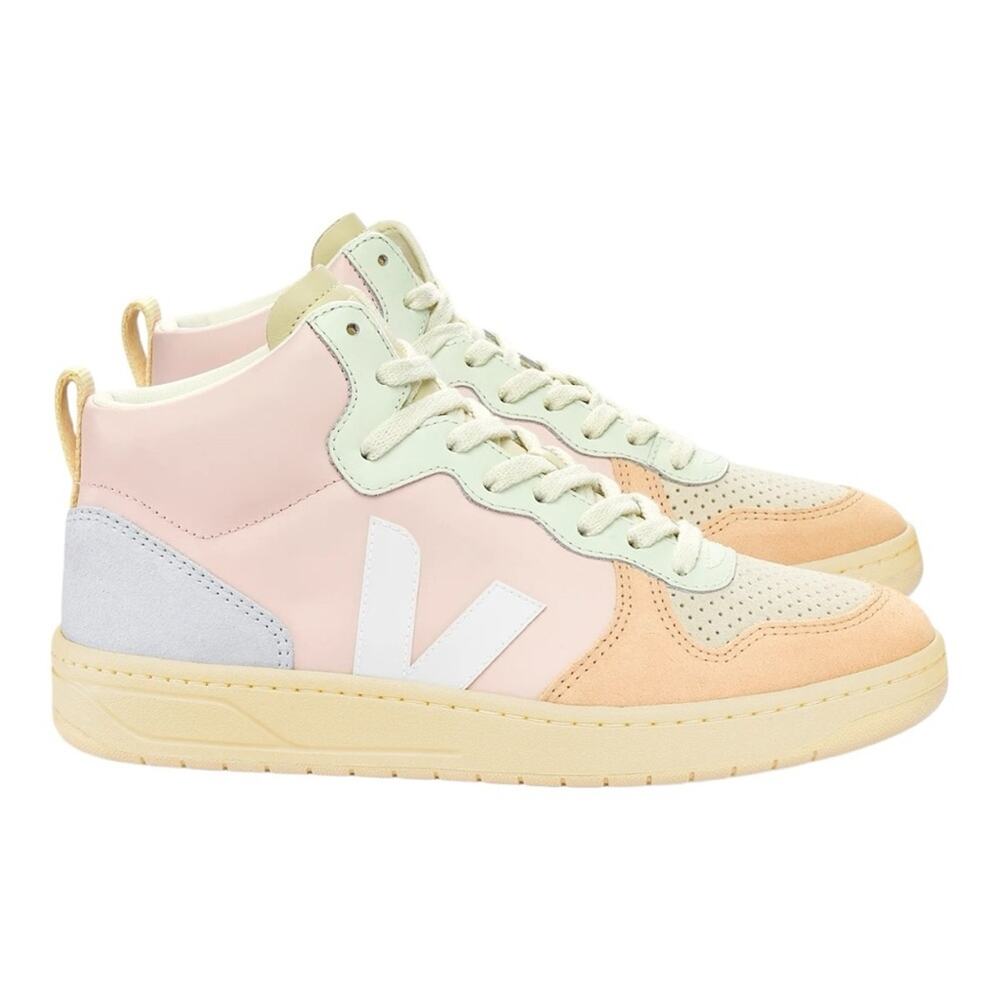 Veja V-15 Leather Petals, White , multi Sneakers Womens Size 7 NIB